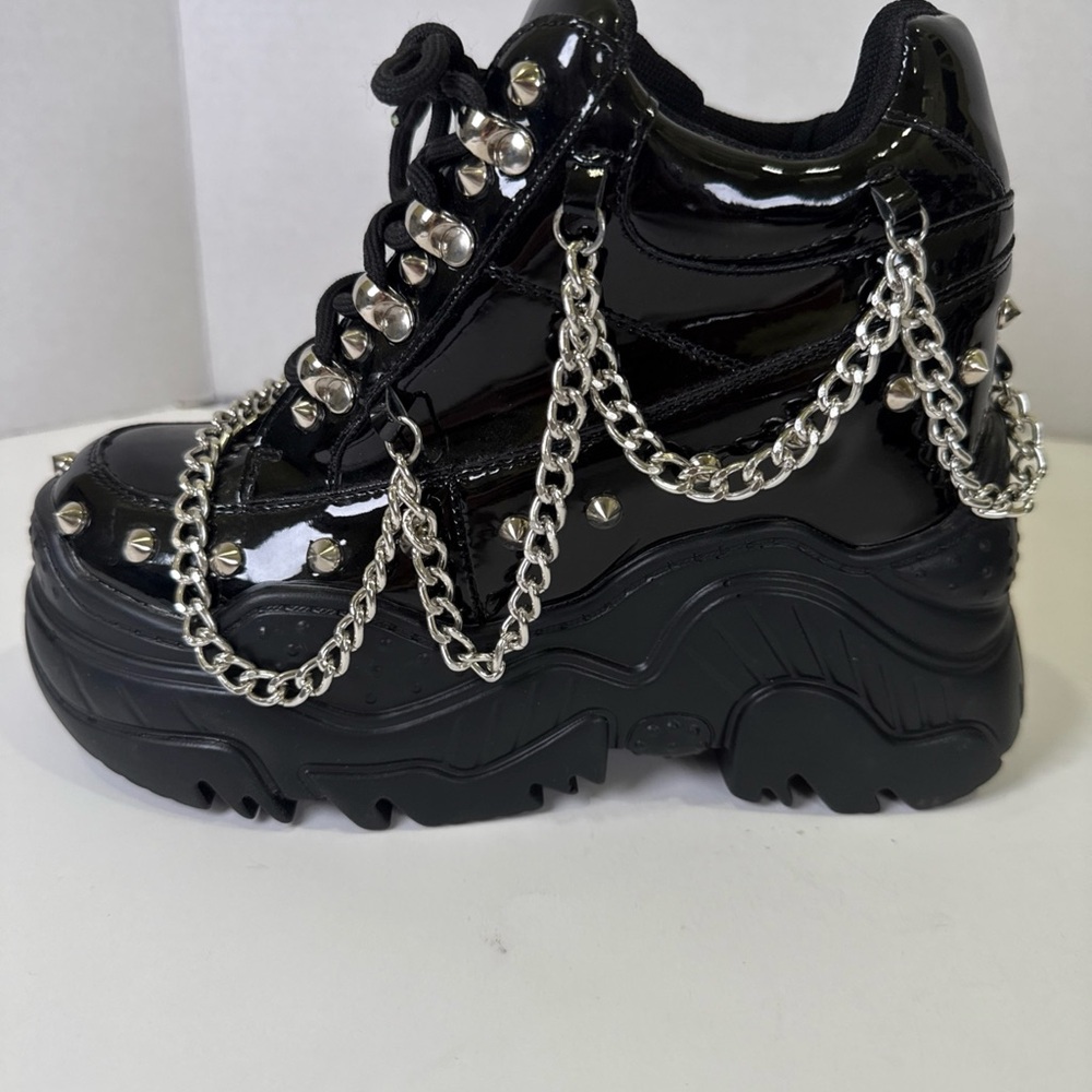 Anthony Wang Space Candy Chains Stud Platform SNEAKER Women Size 6 Punk Cosplay - Picture 5 of 10